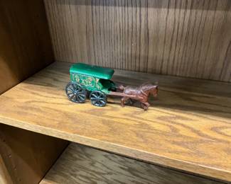 Cast Iron Horse Drawn U.S. Mail Wagon