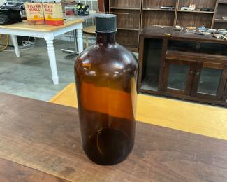 Amber Glass Apothecary Bottle