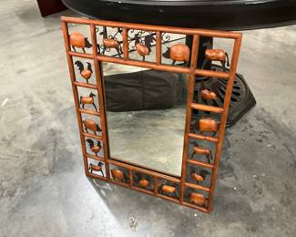 Wood & Metal Farm Animal Wall Mirror