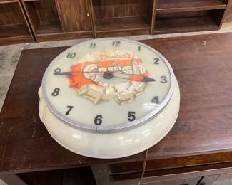 1954 Orange Crush Soda Advertising Electric Clock