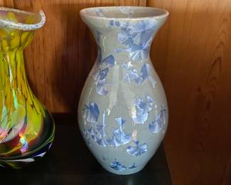 Signed Hiatt Crystalline Pottery 