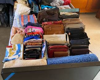 Assorted Purses, Handbags and Ladies' Accessories/Medical Bed