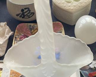 Fenton Satin Glass Basket