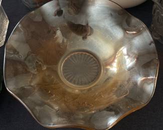 Iris and Herringbone Marigold Bowl