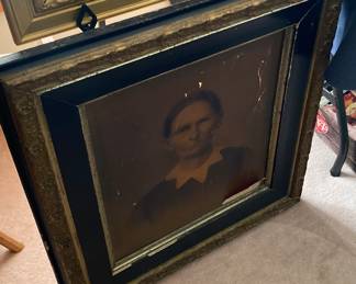 Large Antique Gesso Framed Photograph