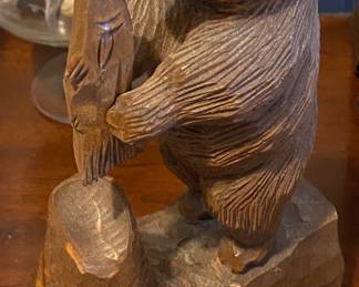 Small Carved Wooden Bear