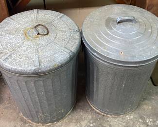 Galvanized Trash Cans