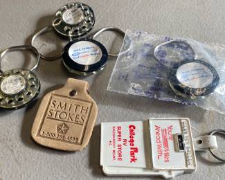 Vintage Car Dealership Keyrings