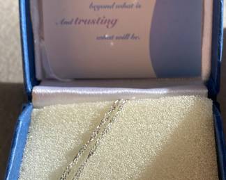 Bradford Exchange Sterling Cross Necklace