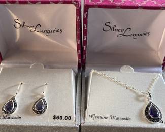 Sterling Silver Luxuries Earrings and Necklace
