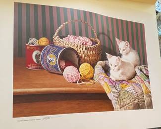 Signed and Numbered Mel Stutts "Grandpa's Pleasures, Grandma's Treasures" Print 