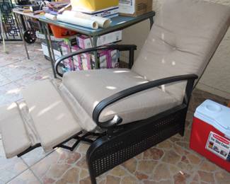 Reclining patio chair/lounger.