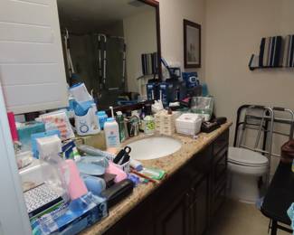 Personal hygiene supplies. Blood pressure cuffs, walkers, bed rails, shower chairs.