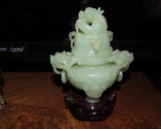 Jade incense burner.
