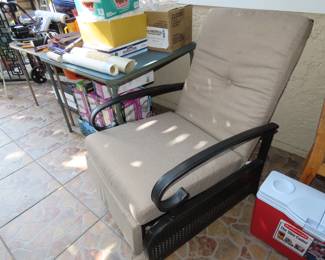 Reclining patio chair/lounger.