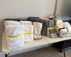 Linen wrapped to make it easier for you to go through. 