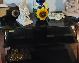 Glass Credenza - Figurines