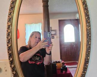 Oval Gold Mirror