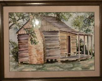 Log Cabin Painting