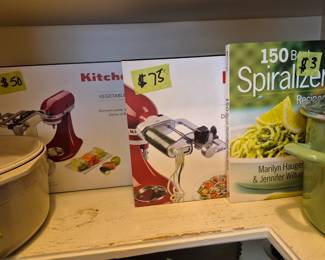 Kitchenaid spiralizer and veggie sheet cutter.
