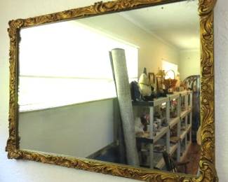 Antique Gesso Gilt Wall Mirror