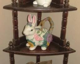 Bunny Figurines/Pitcher, Copper Trivets