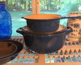Le Creuset Blue/Green Enamel Cookware Made In France