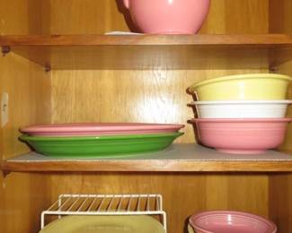 HLC Fiesta Ware, Plates/Bowls & Pitcher