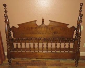 Vintage Ethan Allen Heirloom Cherry Poster Queen Bed Frame