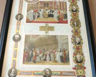 Vintage Print, Christening of Princess Victoria (1841)