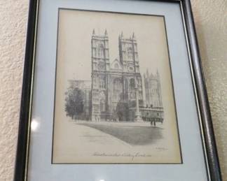 UK Artist Judges Pencil Sketch of Westminster Abbey in London