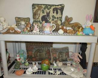 Decorative Rabbit & Bunny Figurines, Pillows