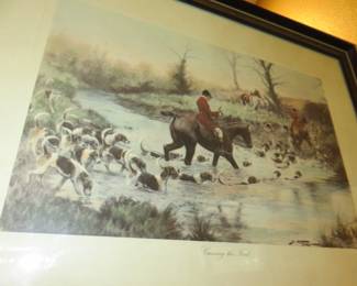 Framed Print "Crossing the Ford" by George Wright