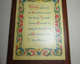 Serenity Prayer Plaque