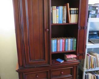 Mahogany Finish Armoire