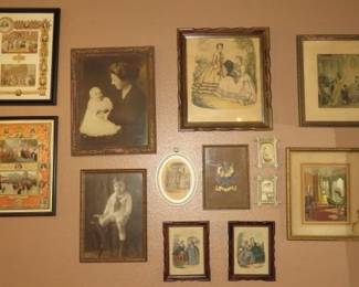 Vintage Victorian Fashion Lithograph Prints, Photographs