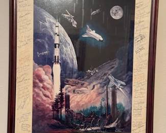 Nasa Print and signed by NASA employees and friends
