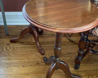 2 pedestal tables