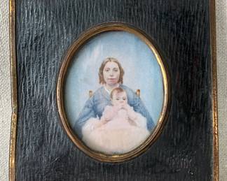 19th Century Painted Miniature Portrait