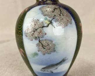 Japanese Hand-Painted Porcelain Vase