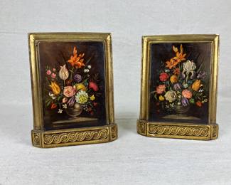 Flower Still Life Print Bookends