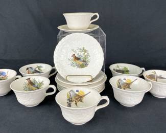 Alfred Meakin "Audubon’s Birds of America" Teacups and Saucers