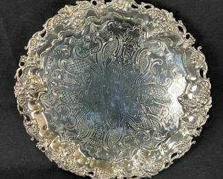 English Silverplate Footed Platter