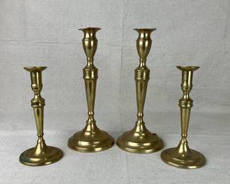 Four Brass Candlesticks