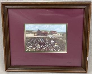 Elijah Signed Black Americana Harvesting Print