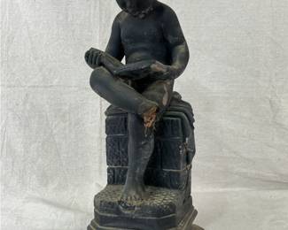 Cast Statue of a Seated Boy