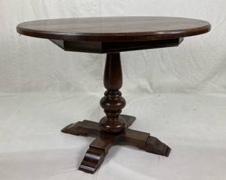 Round Oak Pedestal Table