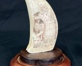 Scrimshaw Whale’s Tooth, Late 18th Century