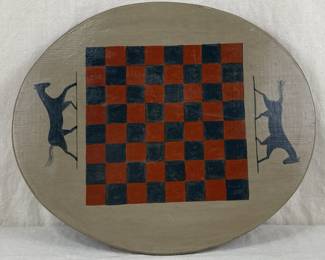 Folk Art Checkers Board