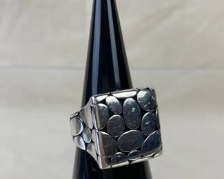 John Hardy Sterling Silver “Kali Pebble” Ring